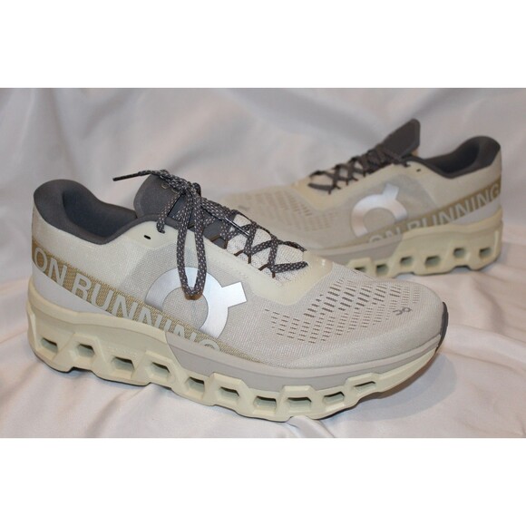 ON CLOUD MEN CLOUDMONSTER 2 ATHLETIC RUNNING SHOES CREAM ICE NIB